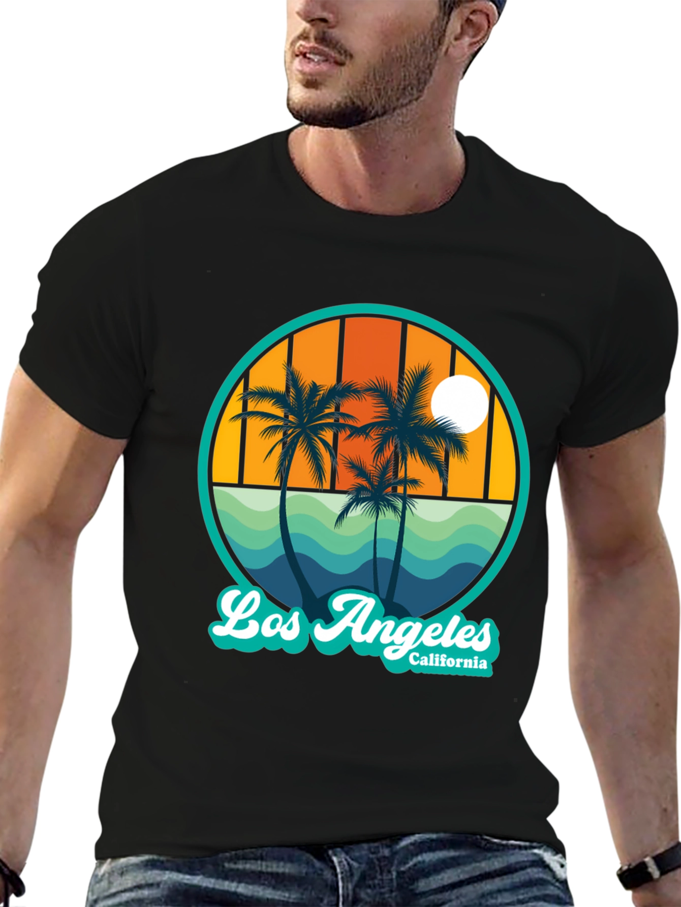 Los Angeles California Palms Graphic T-Shirt