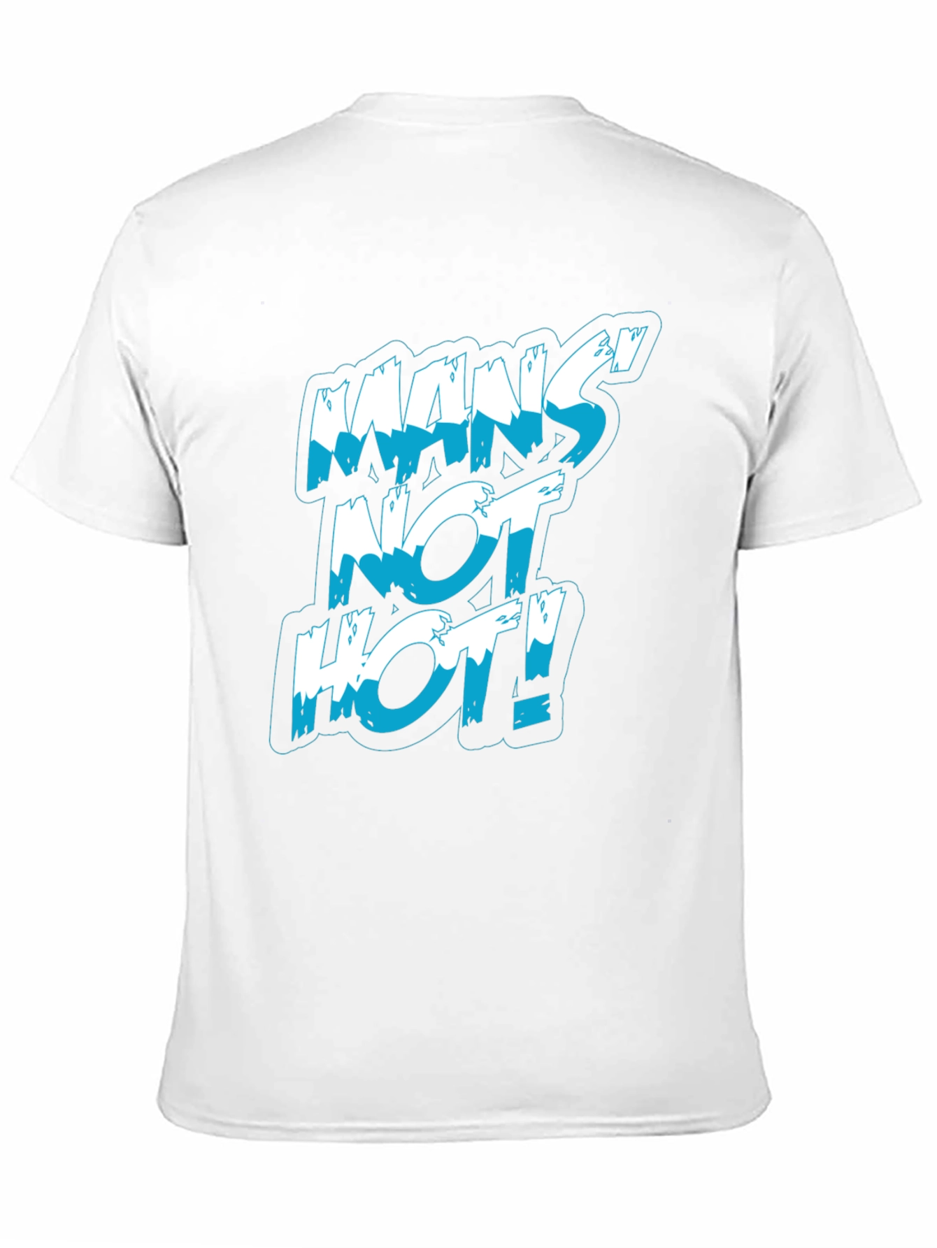 Mans Not Hot! Graphic Print Black T-Shirt