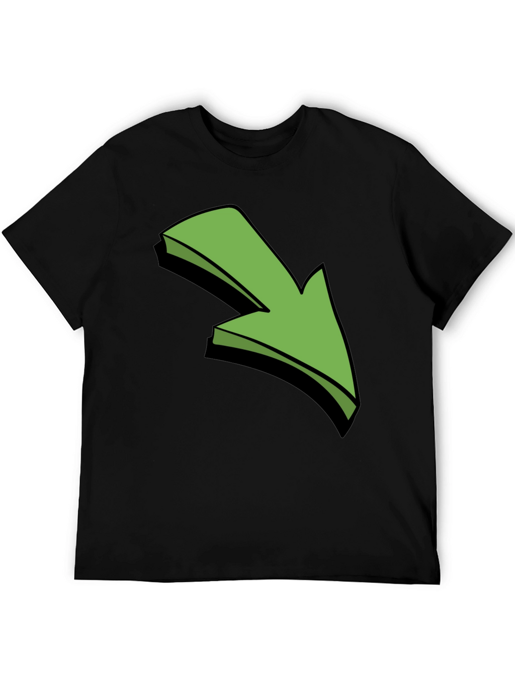 Green Arrow Graphic Black T-Shirt