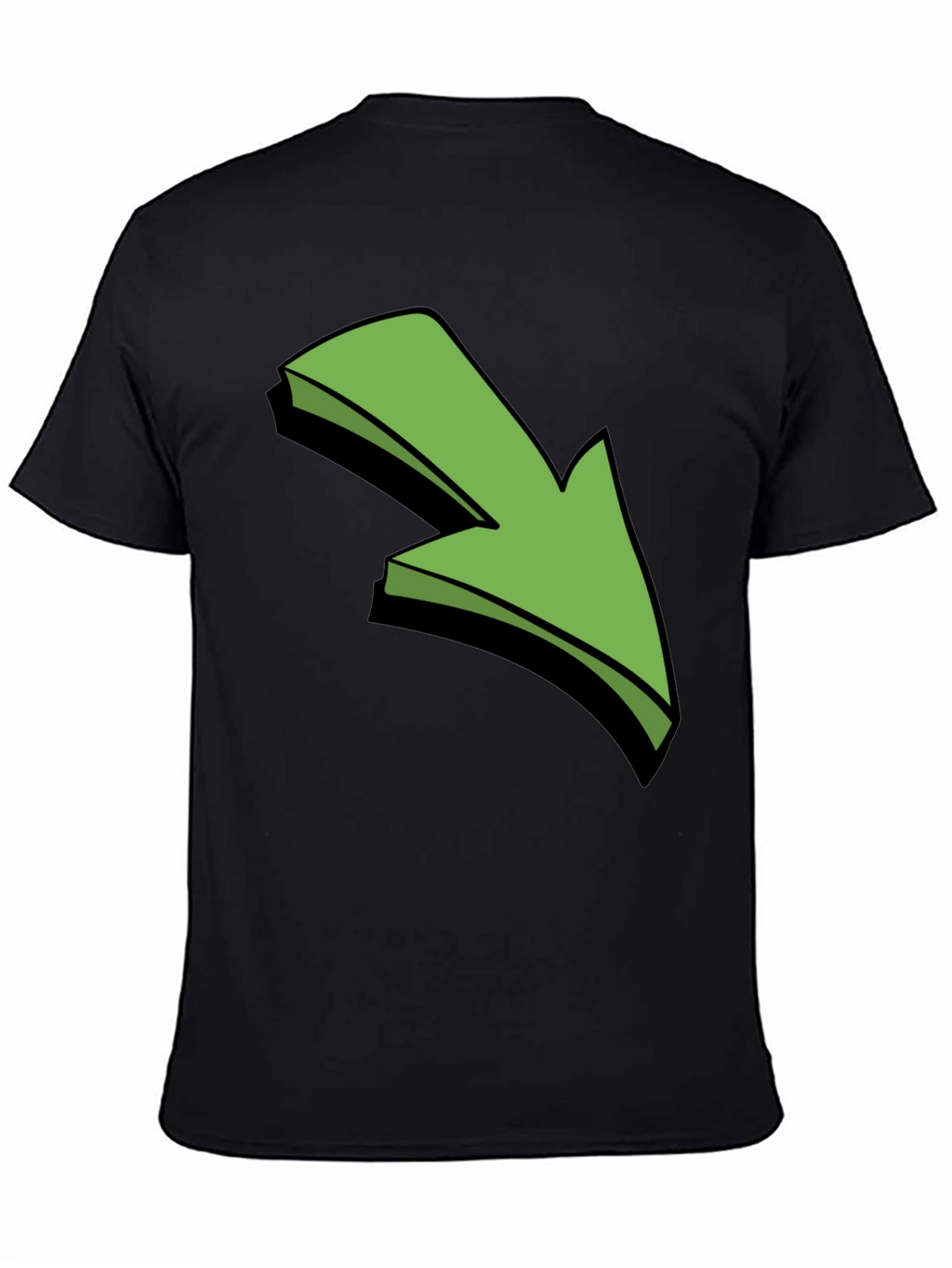 Green Arrow Graphic Black T-Shirt