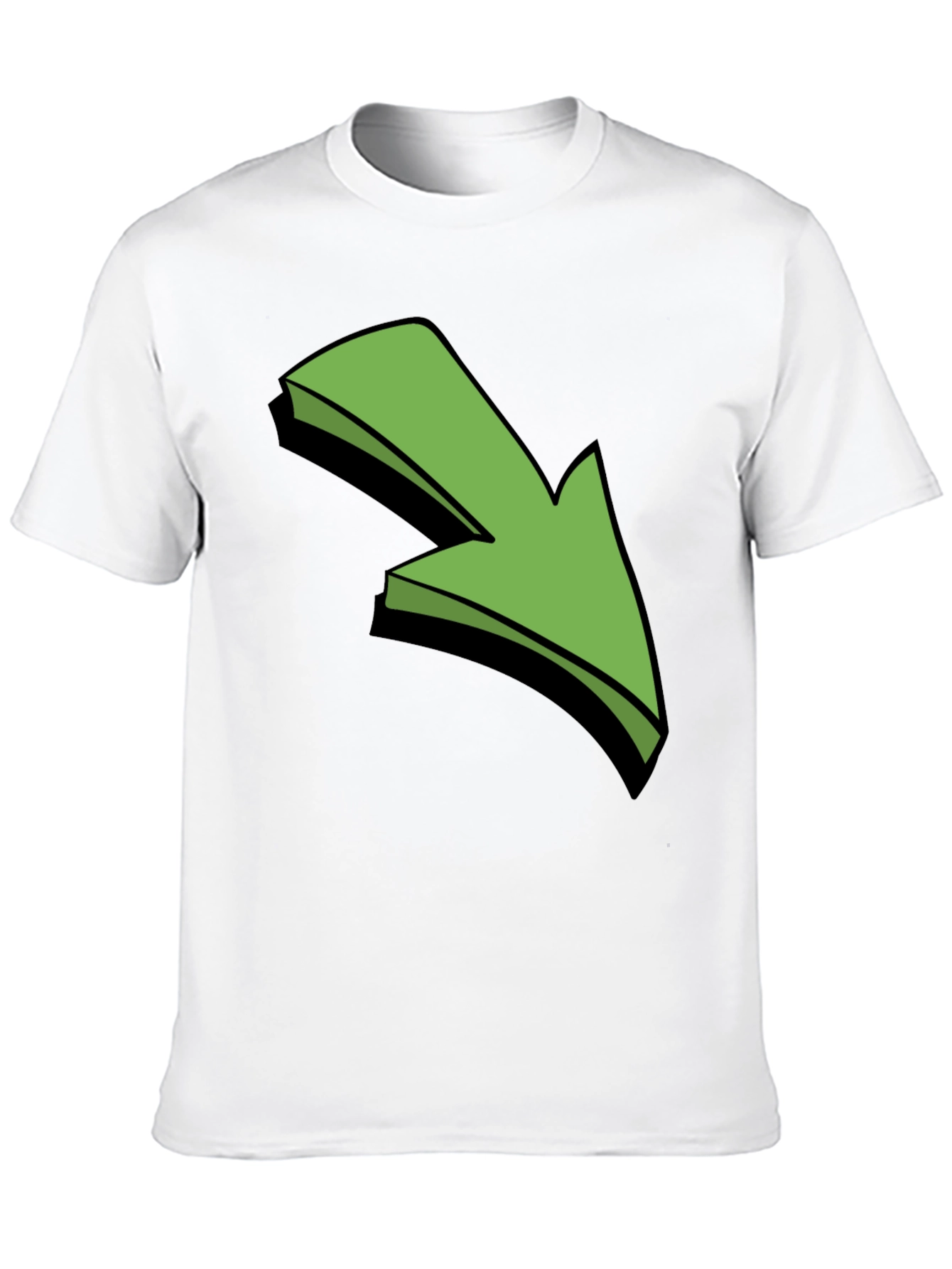 Green Arrow Graphic Black T-Shirt