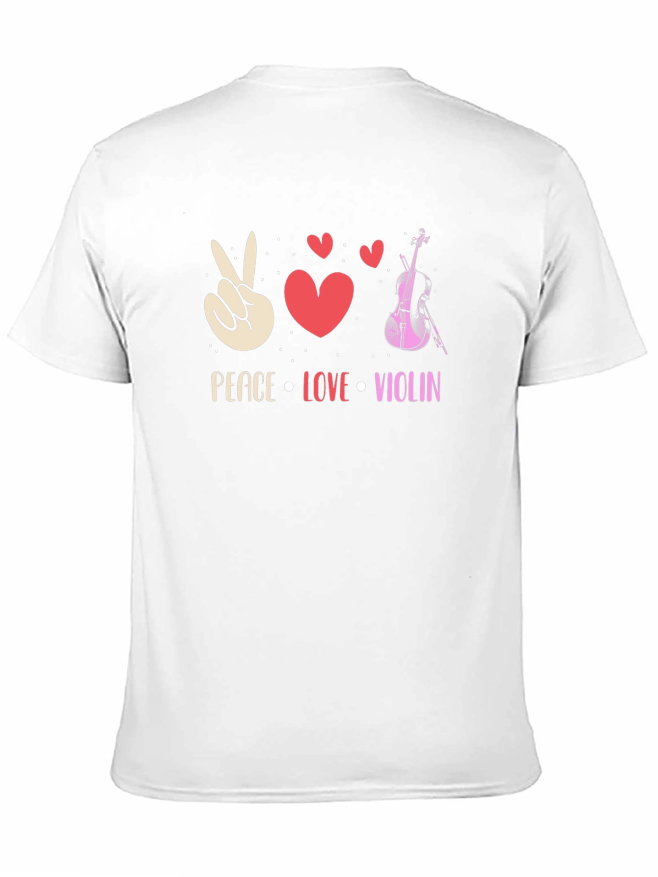 Peace Love Violin Graphic T-Shirt