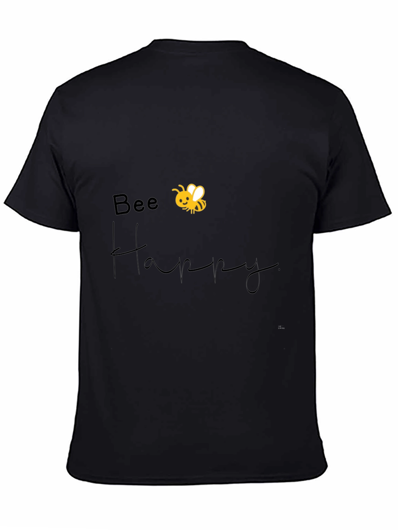 Bee Happy Graphic Tee - Black