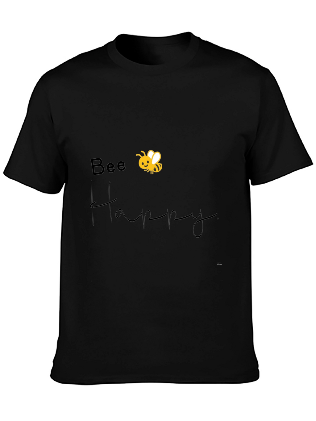 Bee Happy Graphic Tee - Black