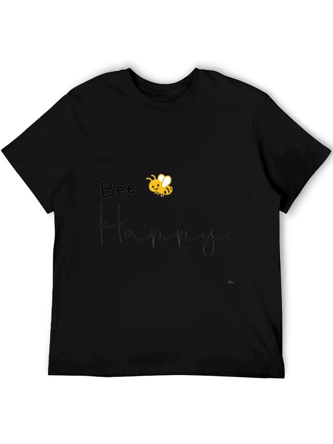 Bee Happy Graphic Tee - Black