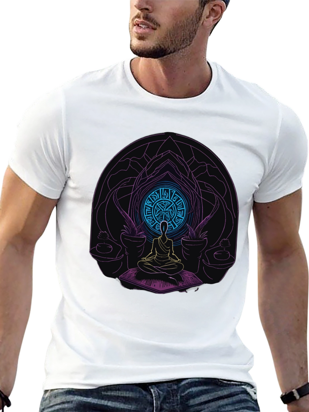 Meditative Mandala T-Shirt - Spiritual Design