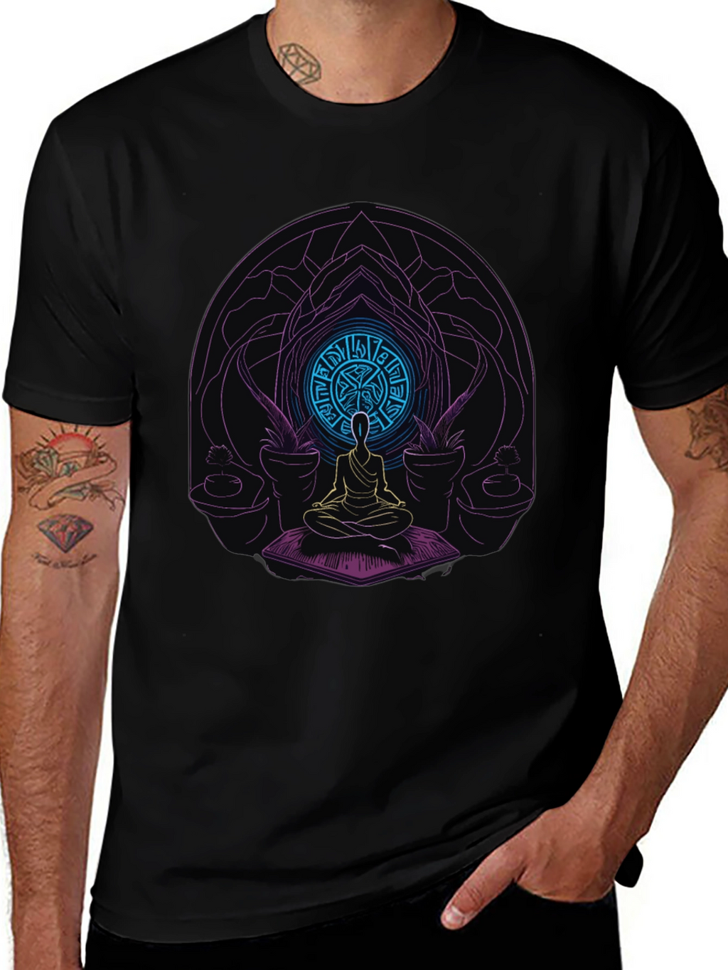 Meditative Mandala T-Shirt - Spiritual Design