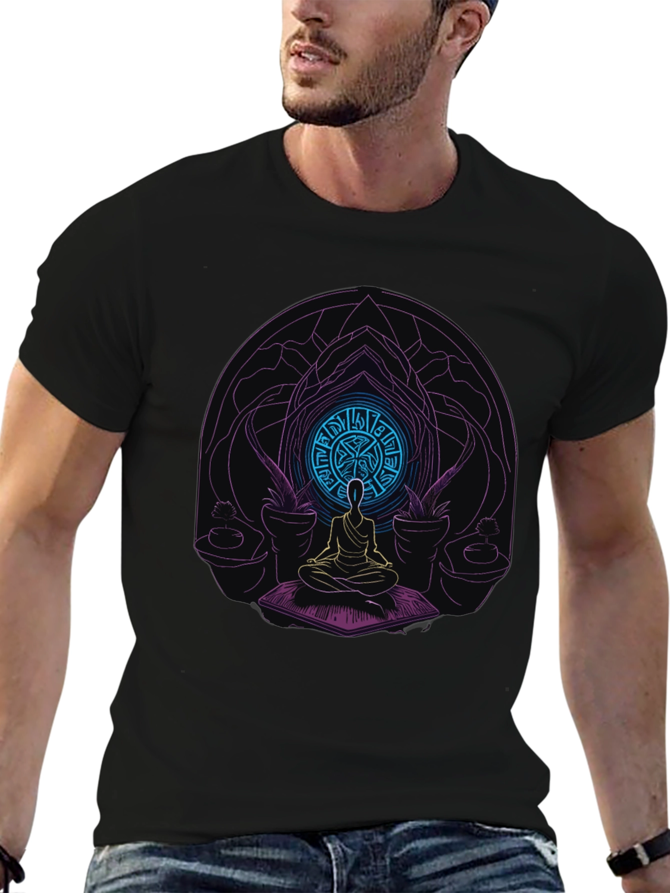 Meditative Mandala T-Shirt - Spiritual Design