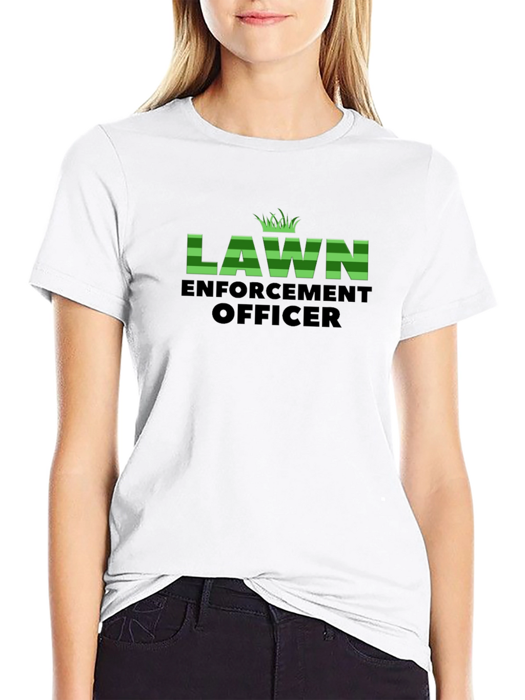 Lawn Enforcement Officer Black T-Shirt