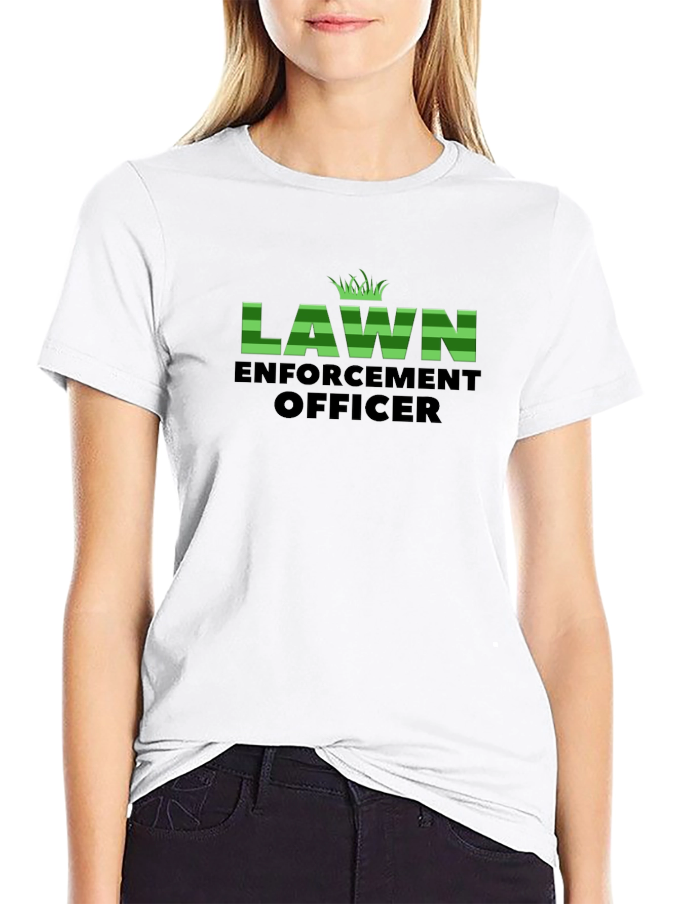 Lawn Enforcement Officer Black T-Shirt