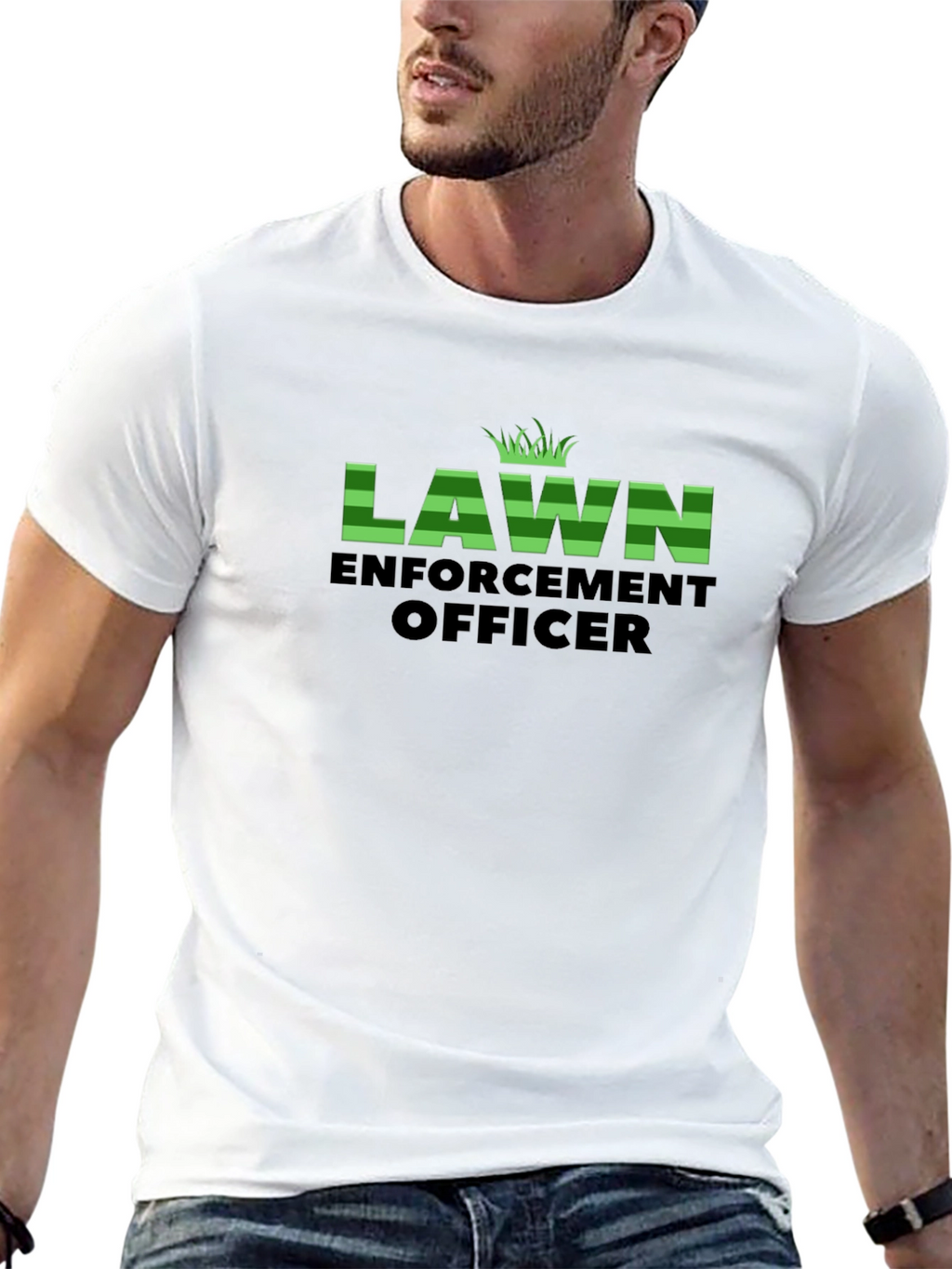 Lawn Enforcement Officer Black T-Shirt