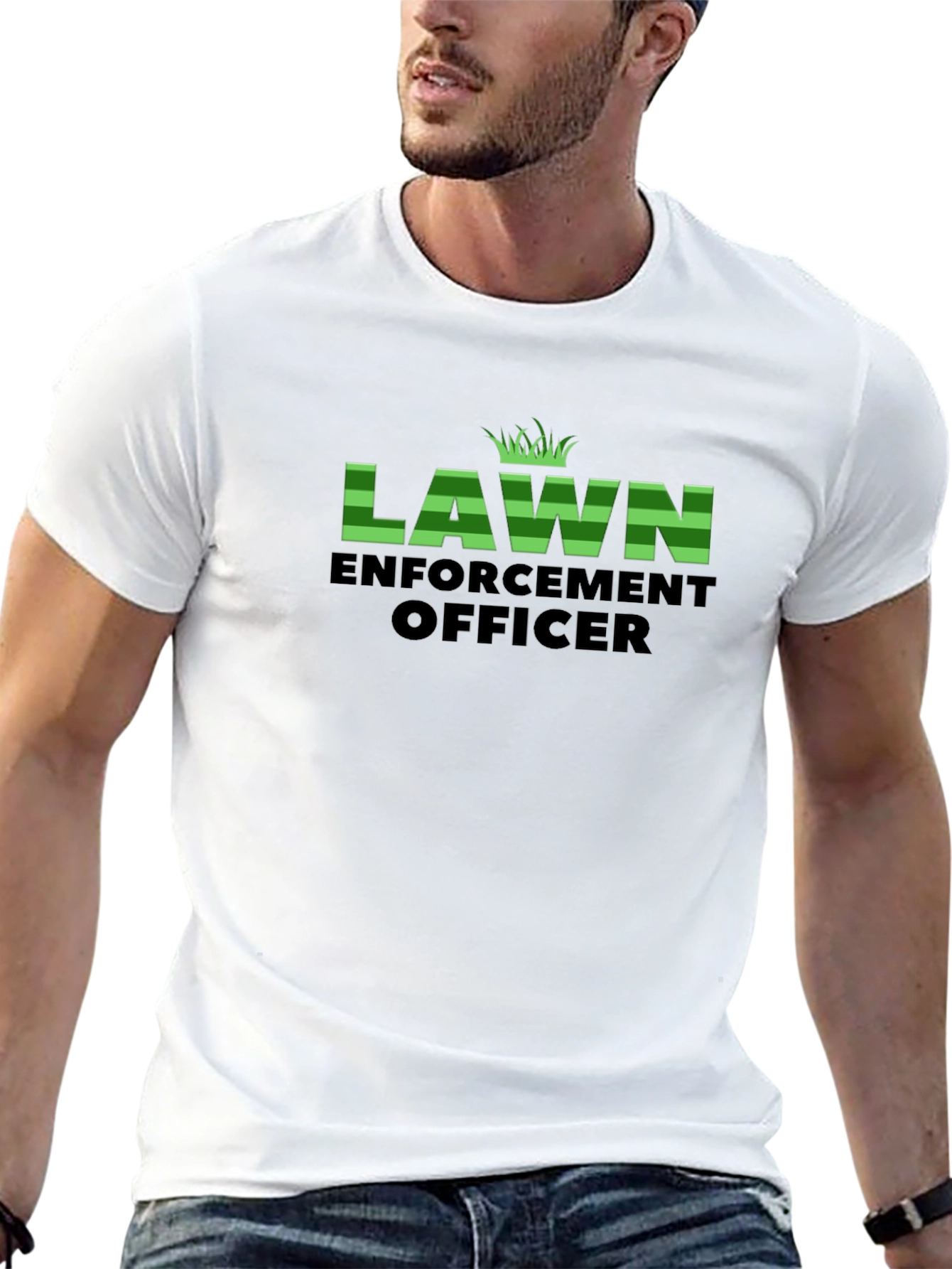 Lawn Enforcement Officer Black T-Shirt