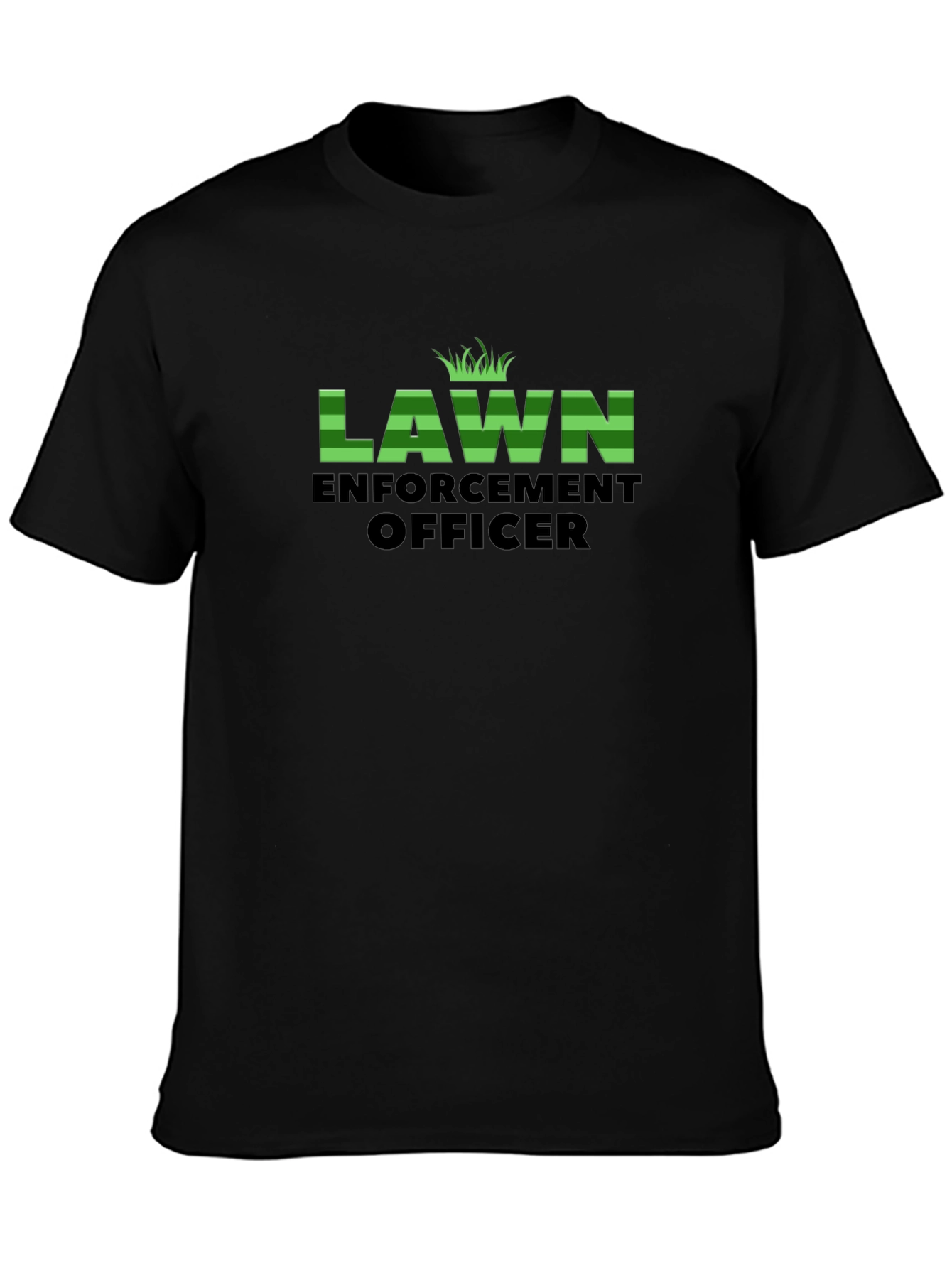 Lawn Enforcement Officer Black T-Shirt
