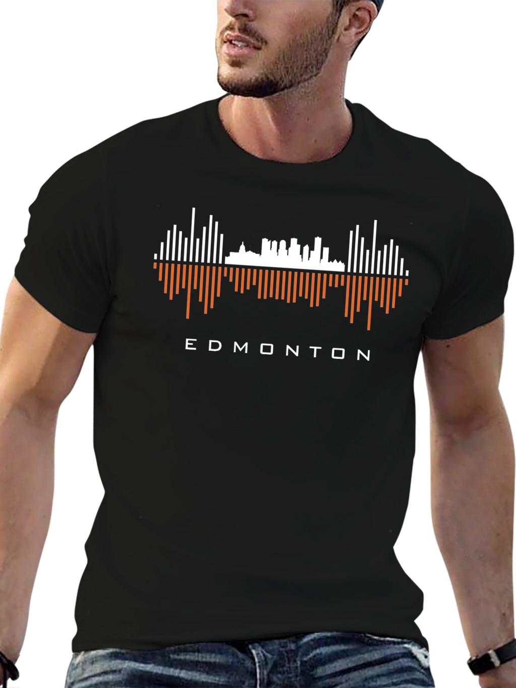 Edmonton Skyline Graphic Tee - Black
