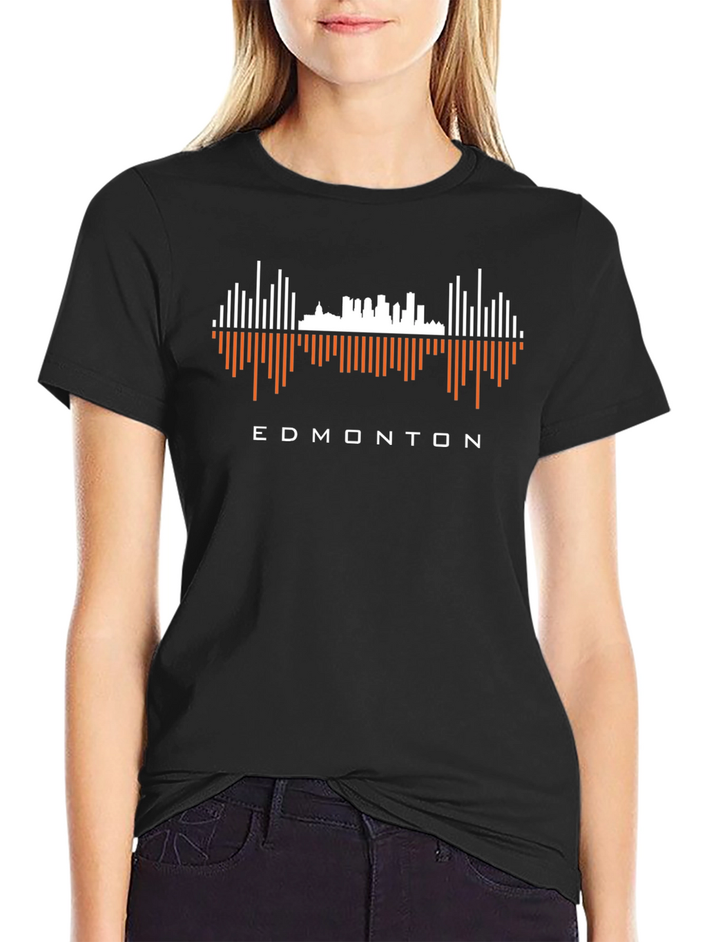 Edmonton Skyline Graphic Tee - Black