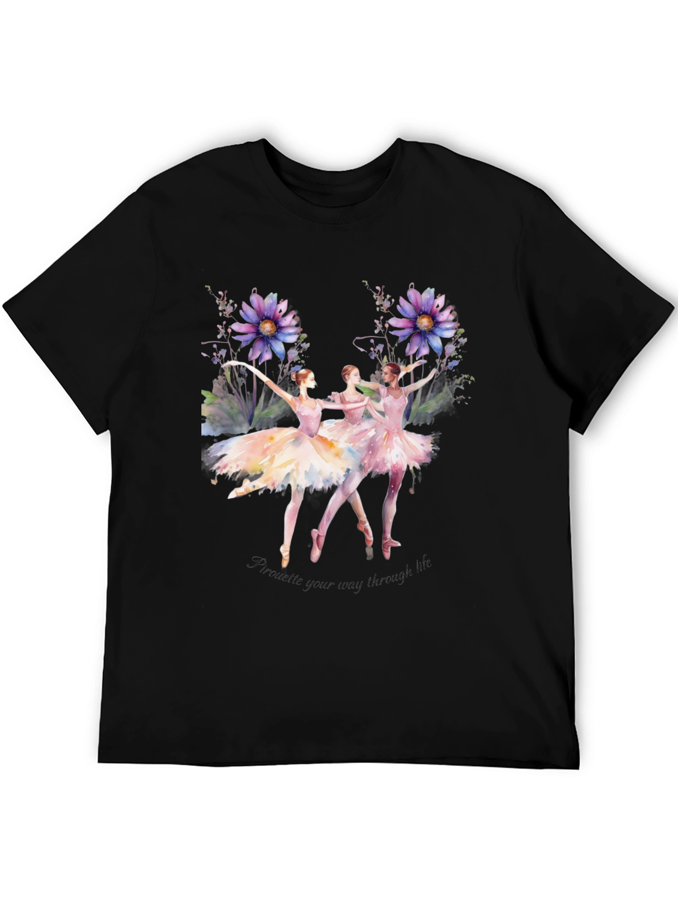 Ballerina Watercolor Graphic T-Shirt