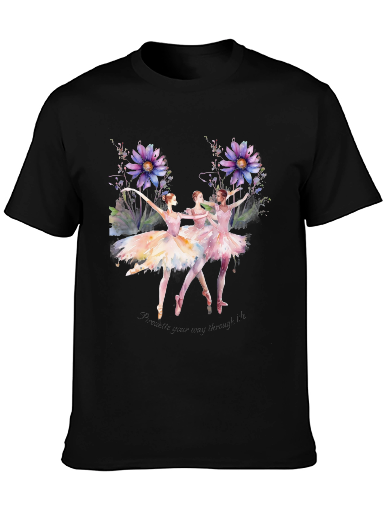 Ballerina Watercolor Graphic T-Shirt