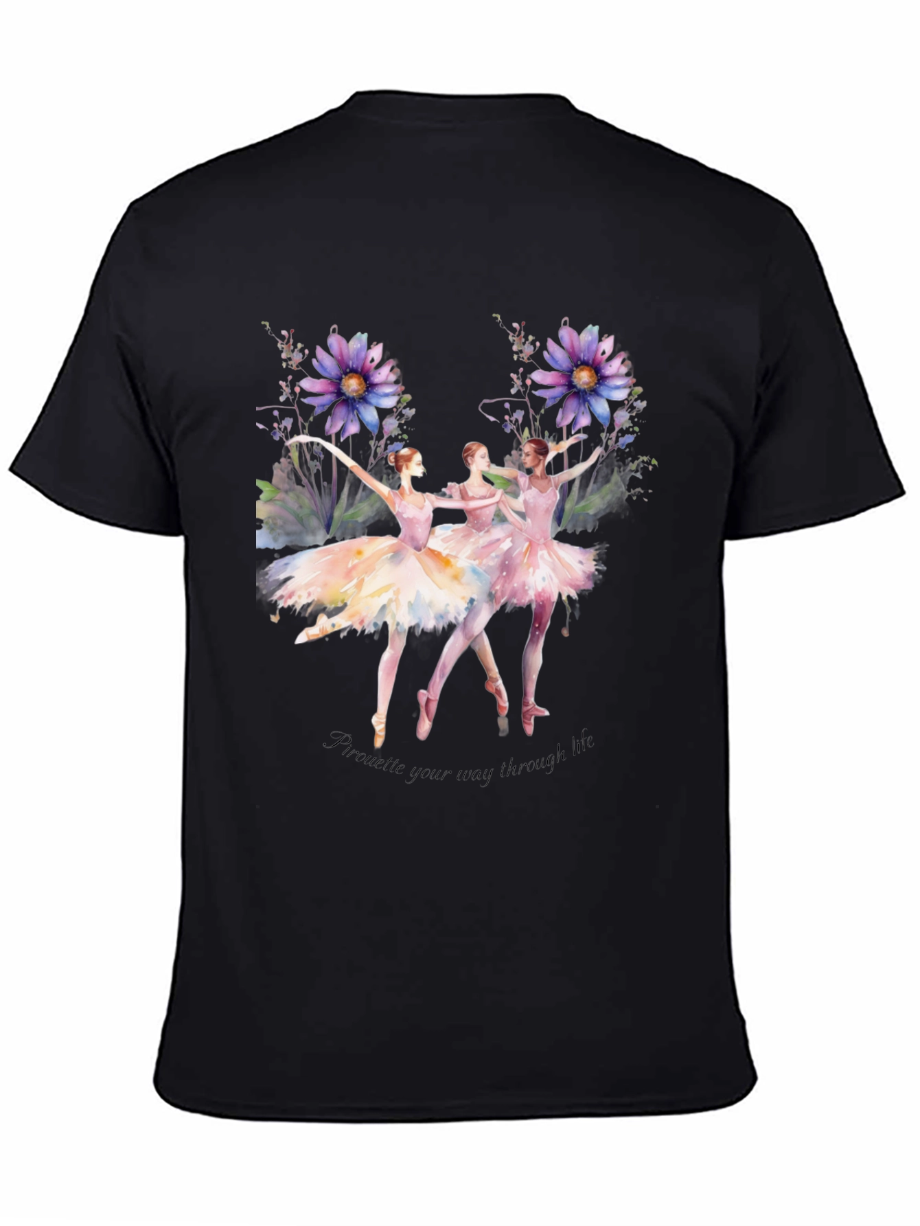 Ballerina Watercolor Graphic T-Shirt