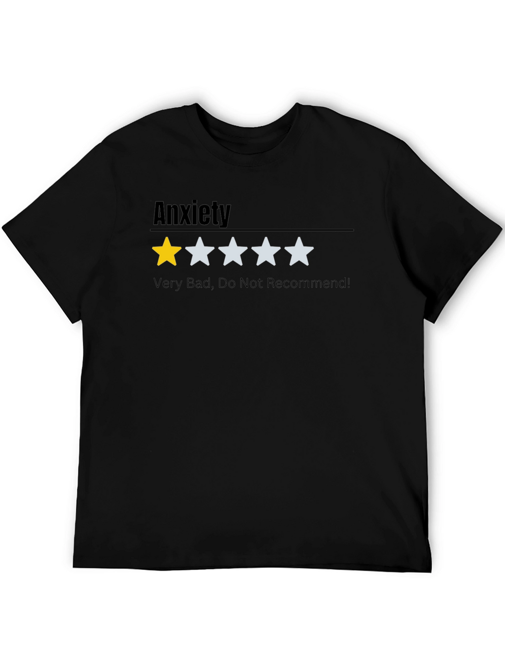 Anxiety One Star Rating T-Shirt