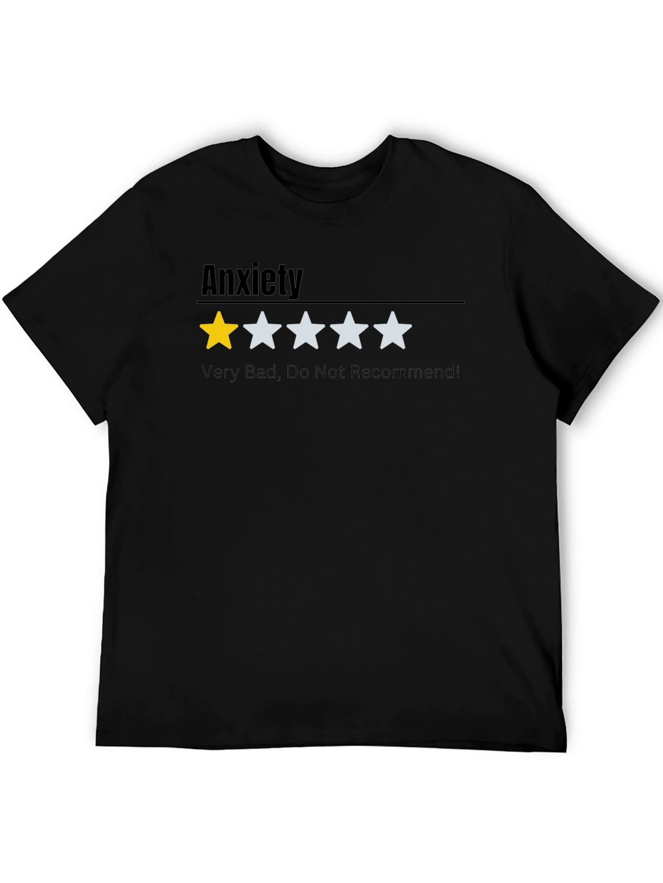 Anxiety One Star Rating T-Shirt