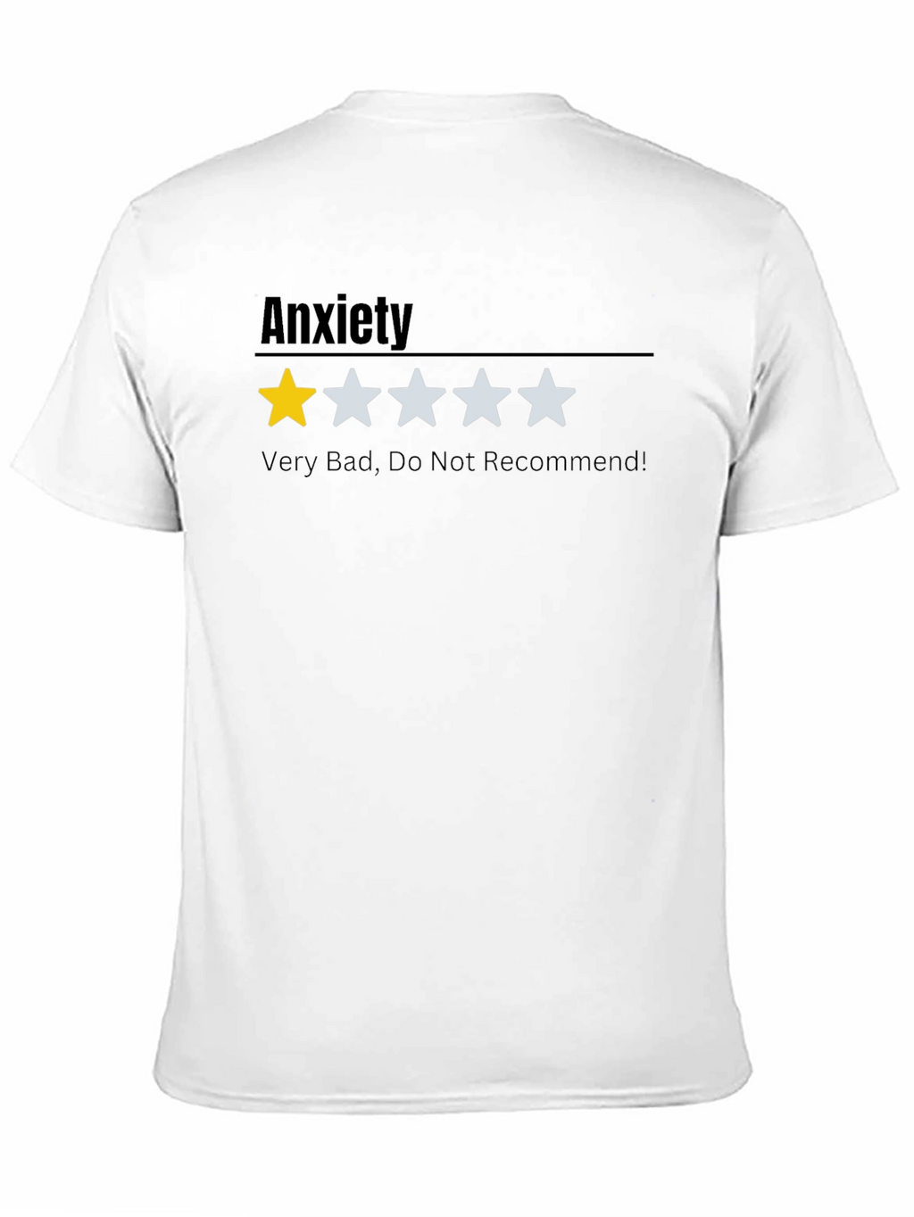 Anxiety One Star Rating T-Shirt