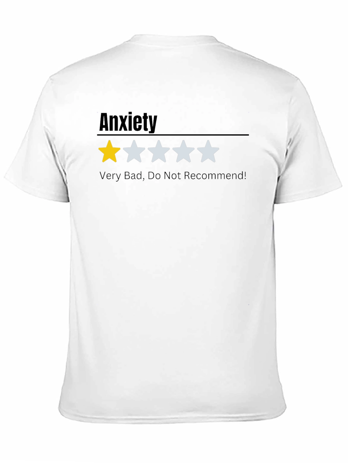 Anxiety One Star Rating T-Shirt