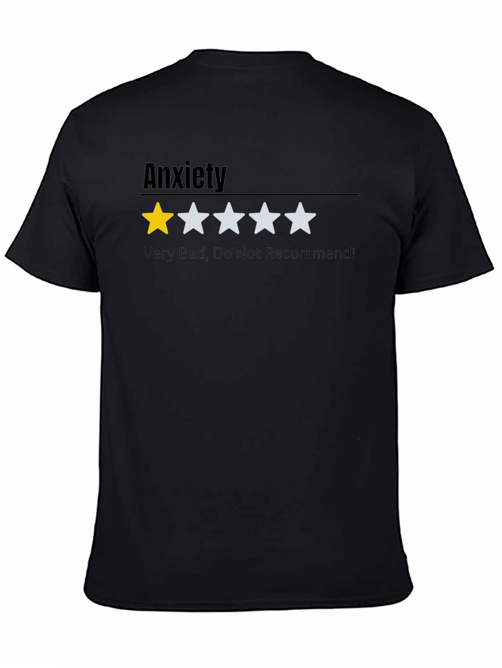 Anxiety One Star Rating T-Shirt