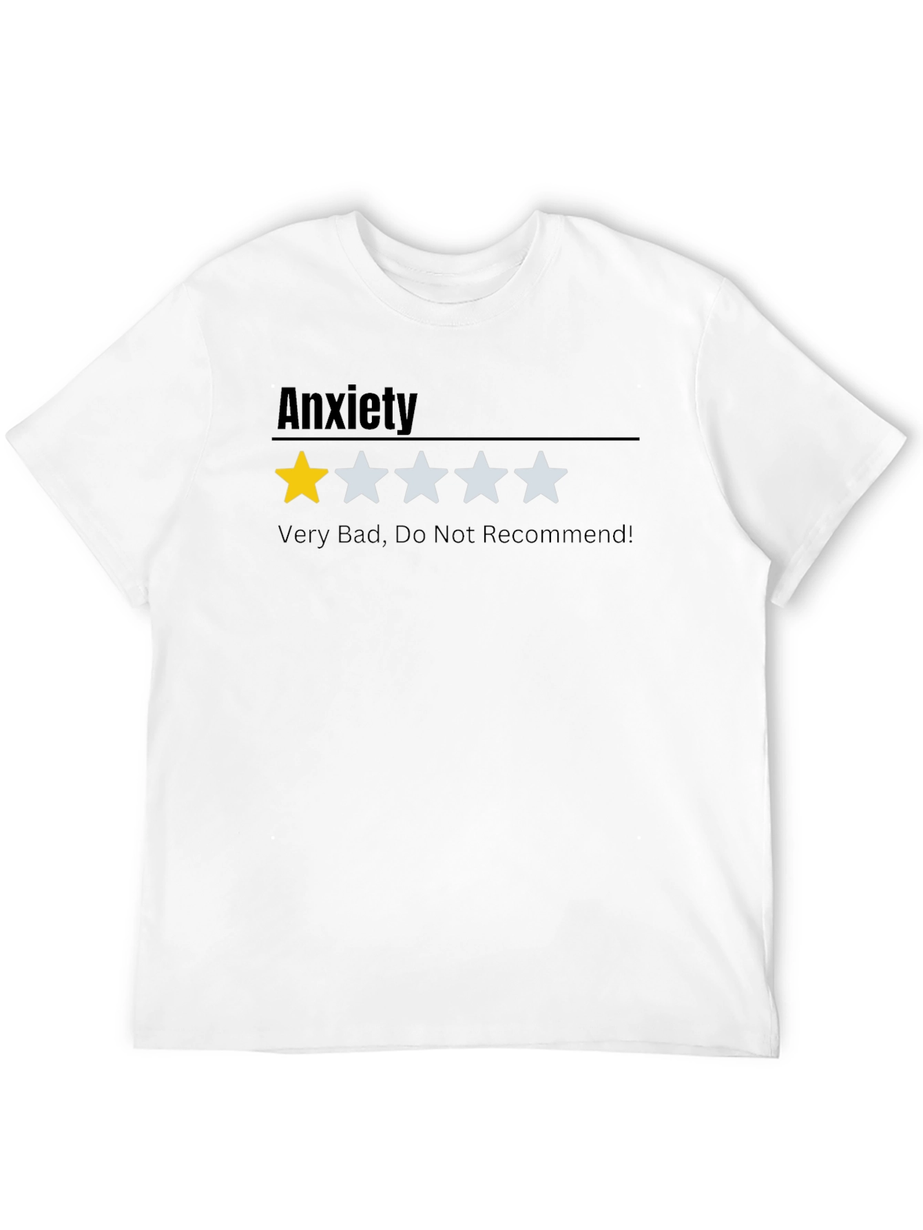 Anxiety One Star Rating T-Shirt