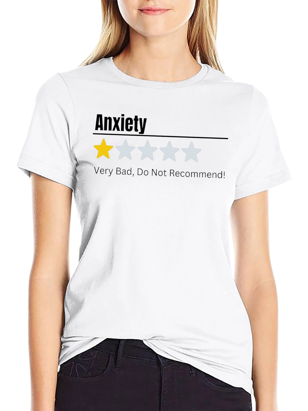 Anxiety One Star Rating T-Shirt