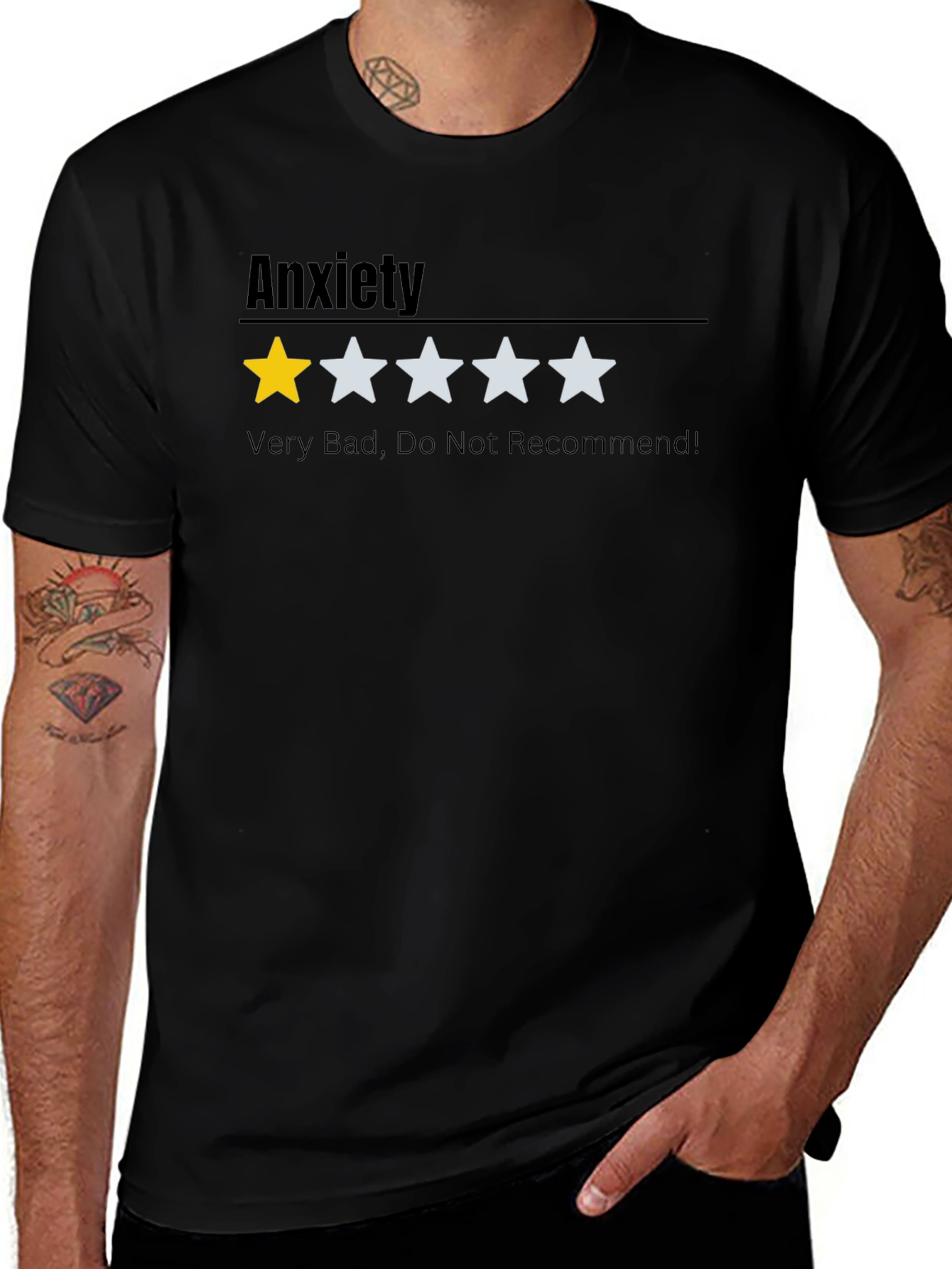 Anxiety One Star Rating T-Shirt