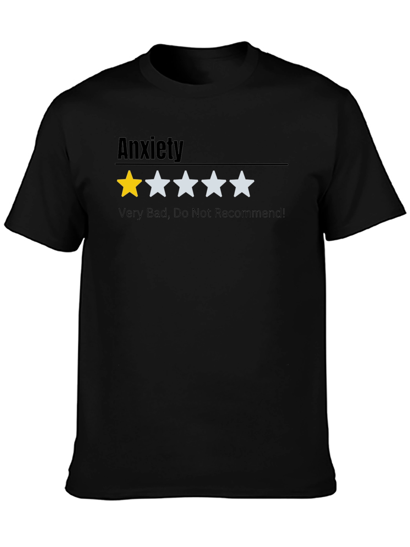 Anxiety One Star Rating T-Shirt
