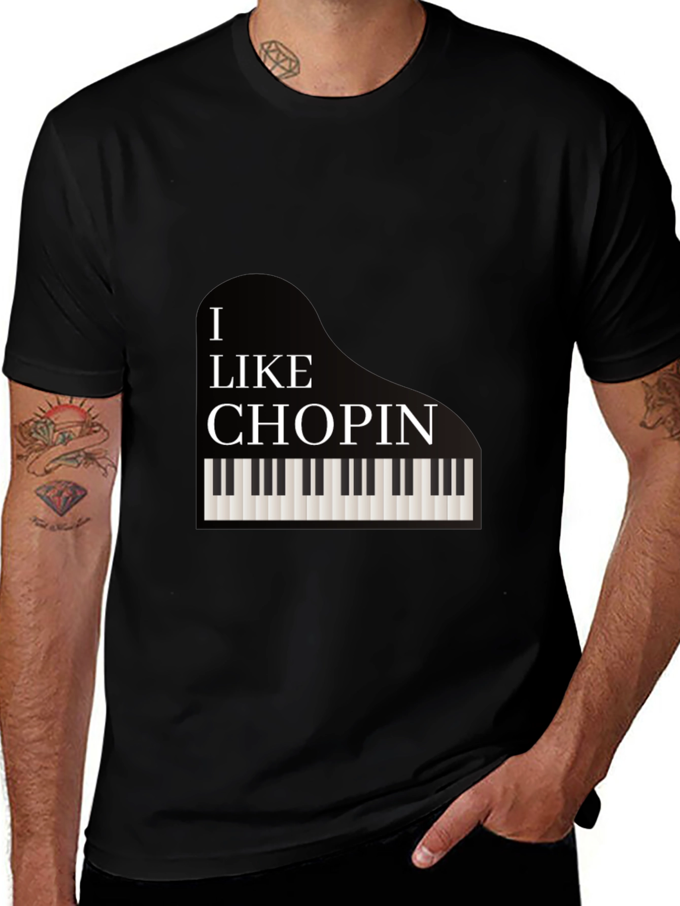 I Like Chopin Piano T-Shirt - Music Lover Tee