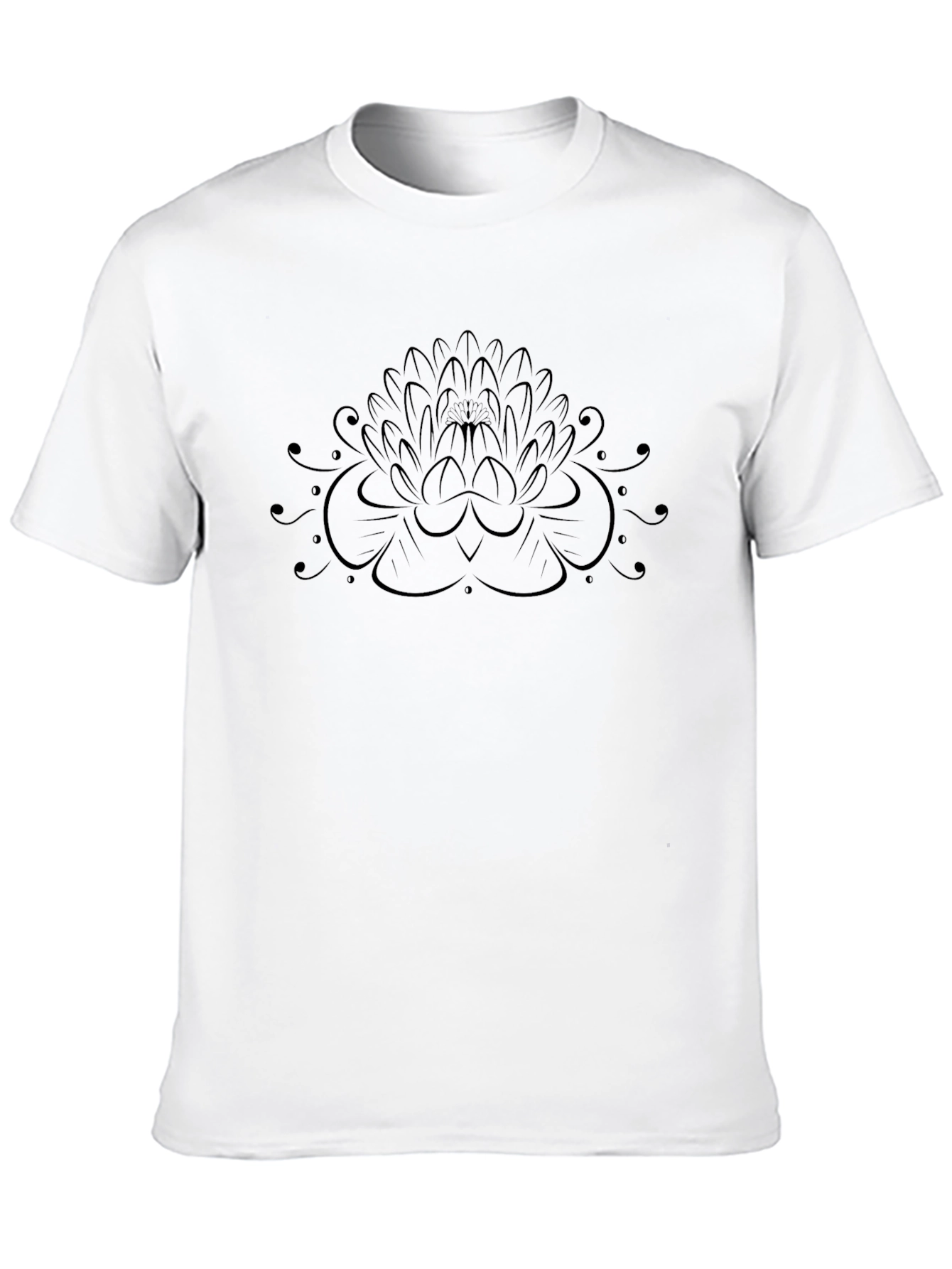Lotus Graphic Black T-Shirt