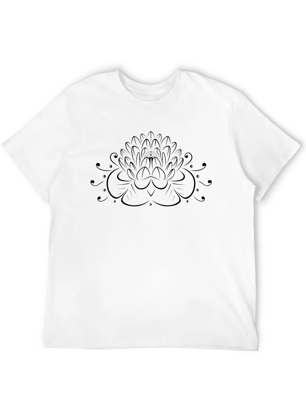 Lotus Graphic Black T-Shirt