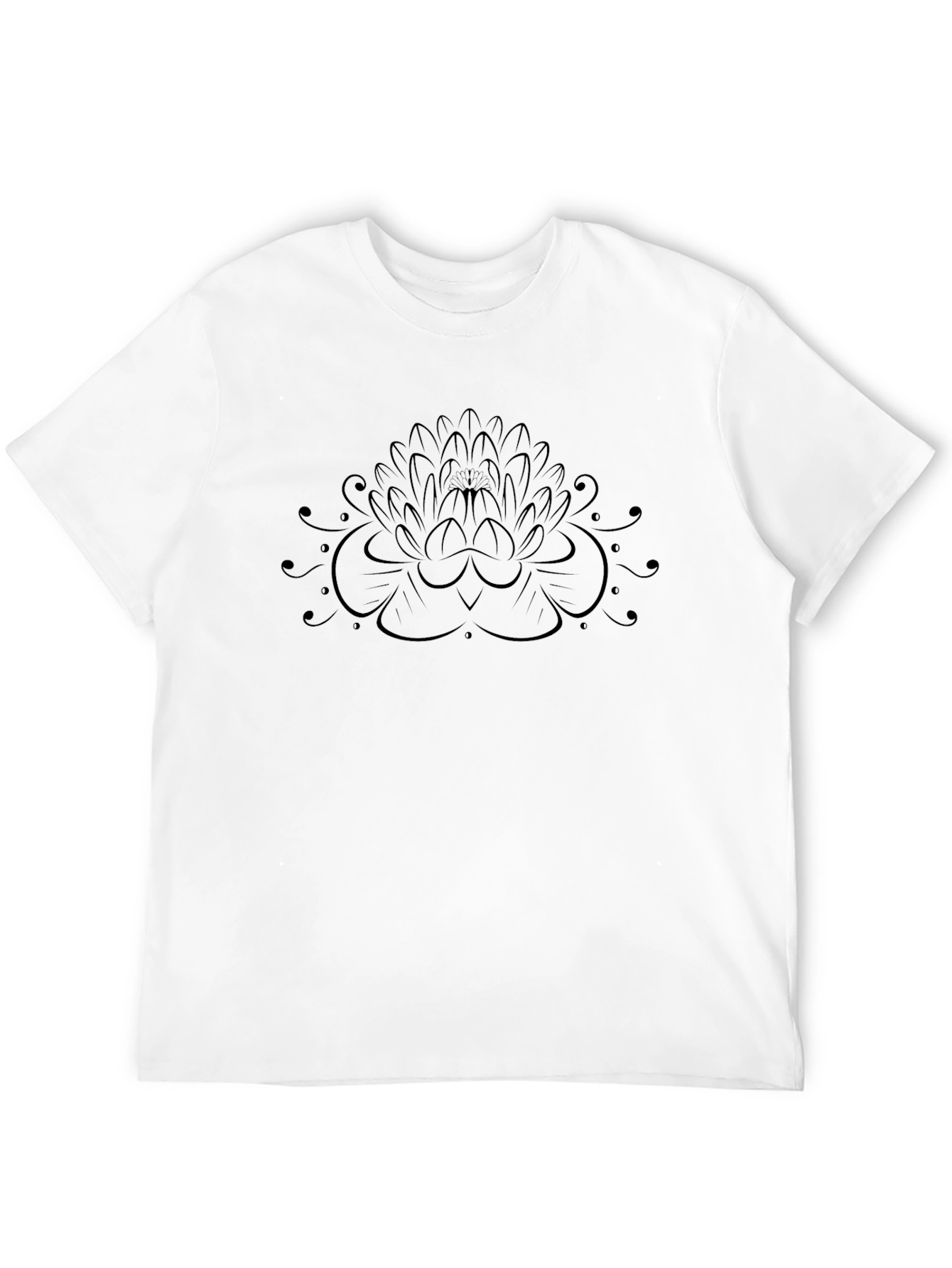 Lotus Graphic Black T-Shirt