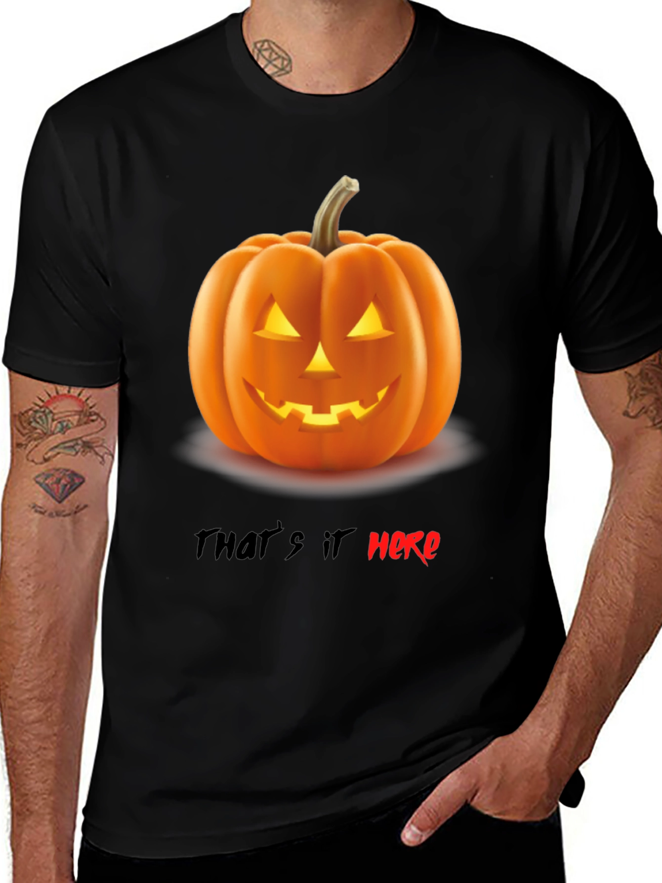 Halloween Pumpkin Graphic Tee - Spooky Season Shirt