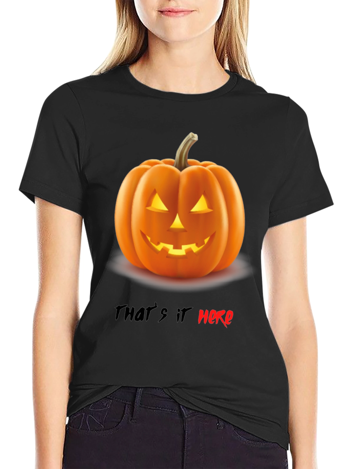 Halloween Pumpkin Graphic Tee - Spooky Season Shirt