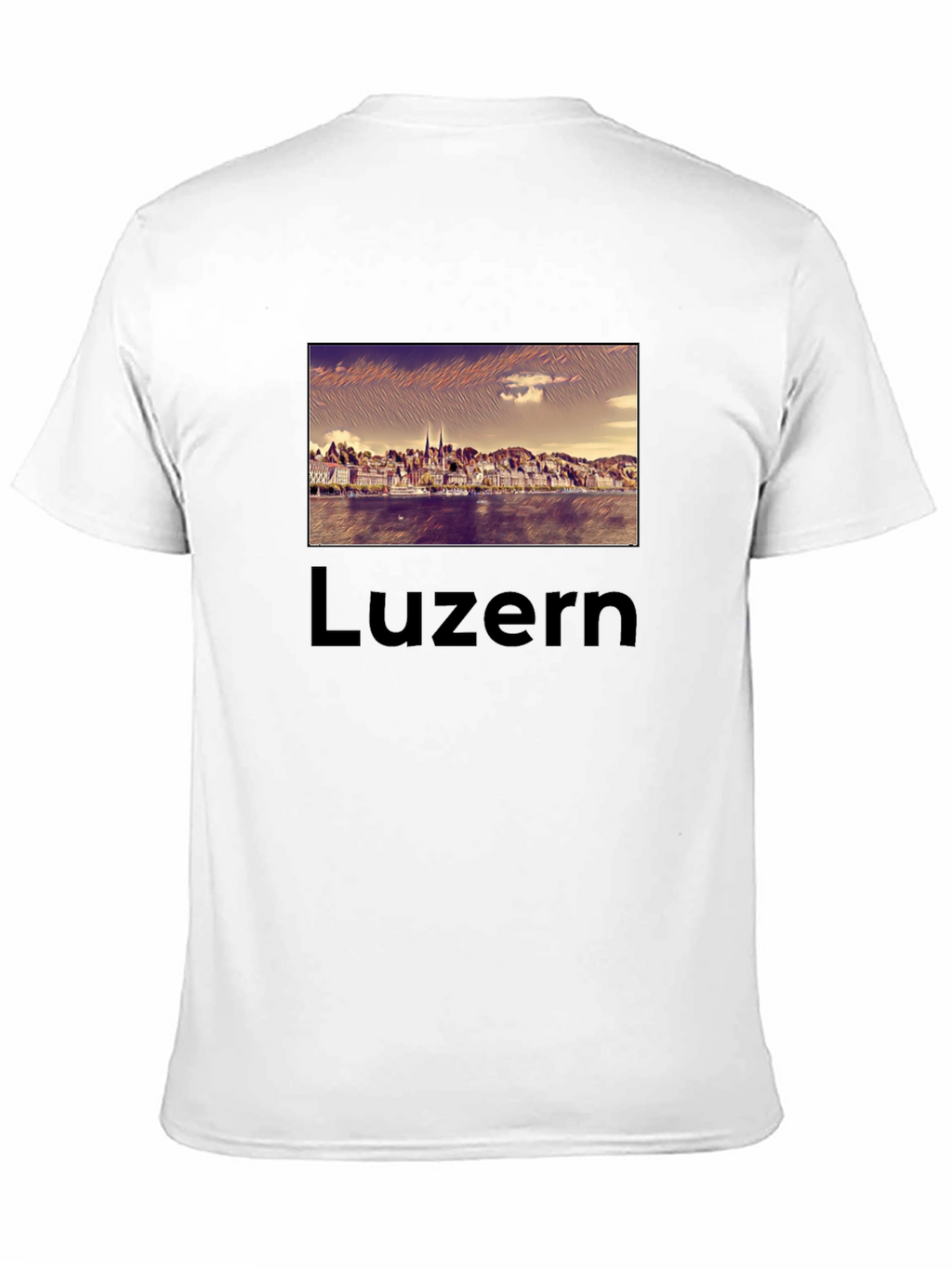 Lucerne Cityscape T-Shirt - Black Graphic Tee