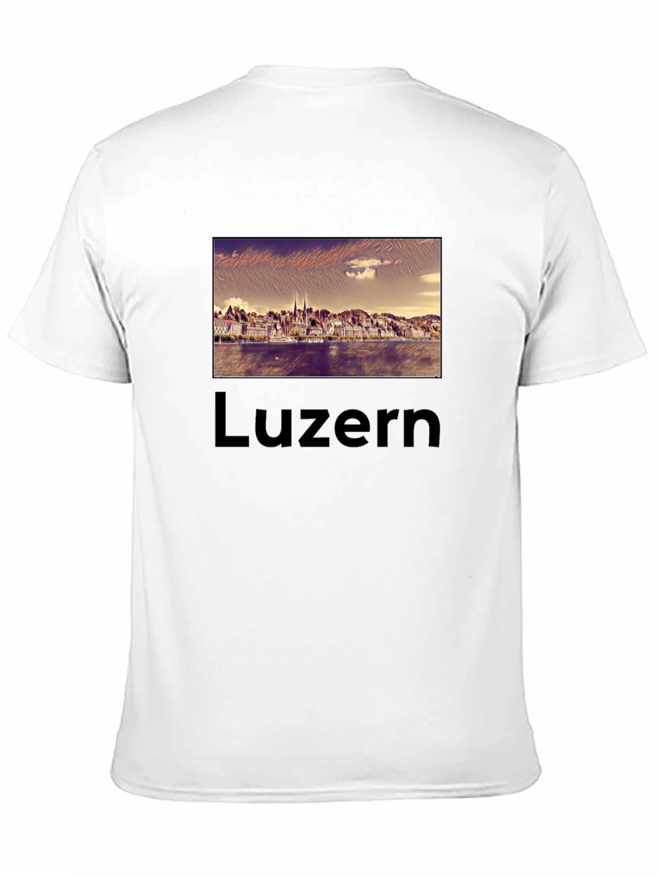Lucerne Cityscape T-Shirt - Black Graphic Tee
