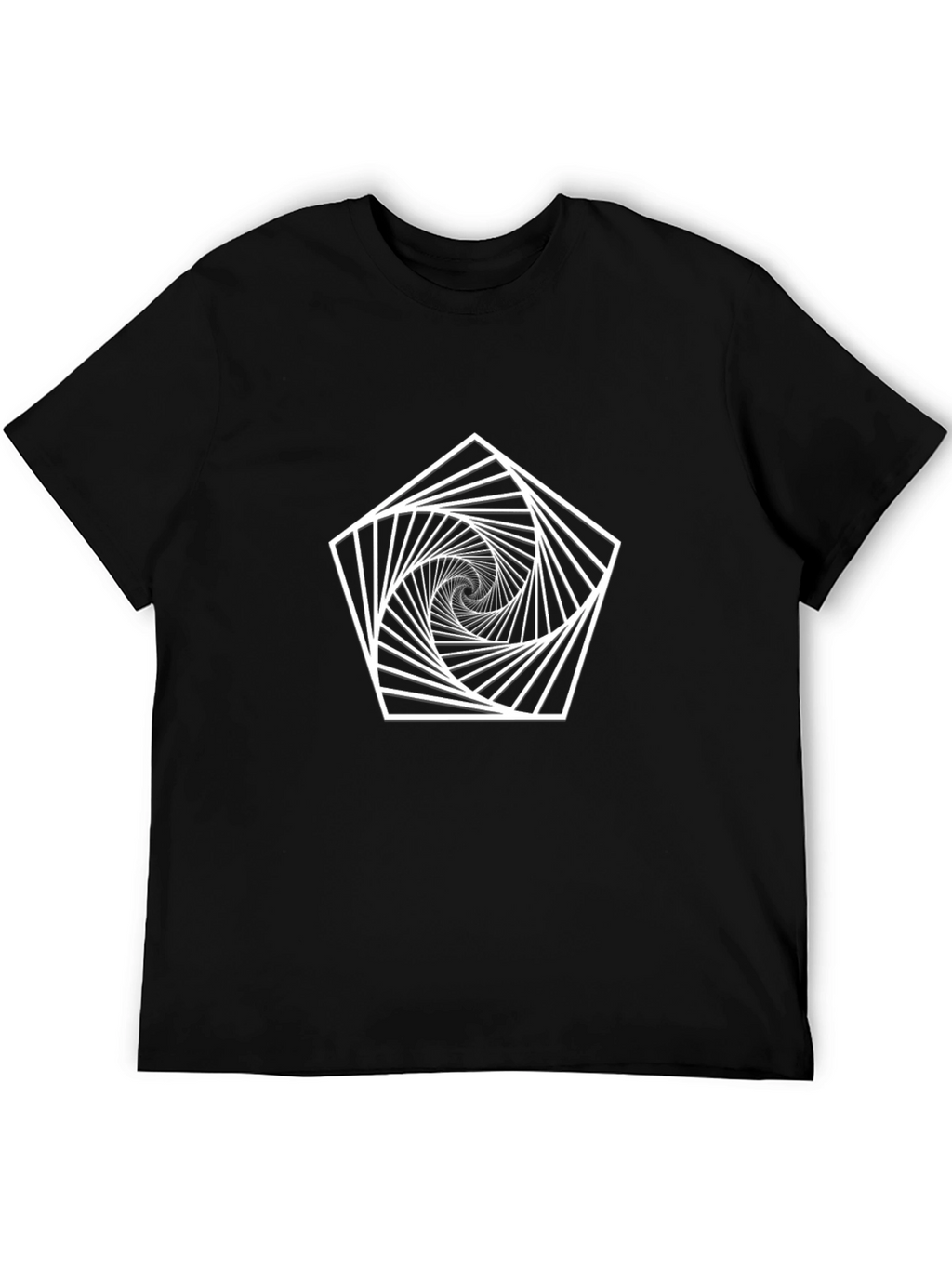 Geometric Illusion Black T-Shirt