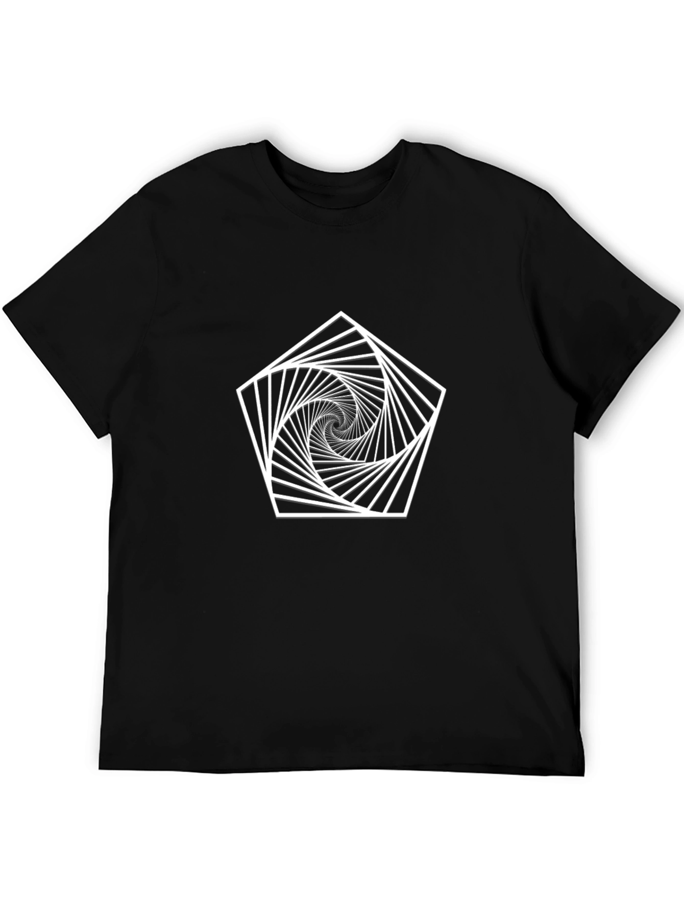 Geometric Illusion Black T-Shirt