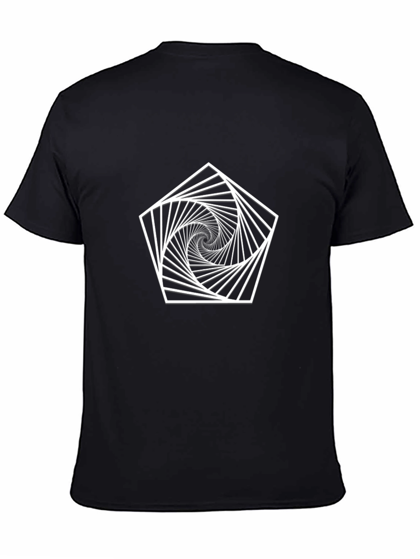Geometric Illusion Black T-Shirt