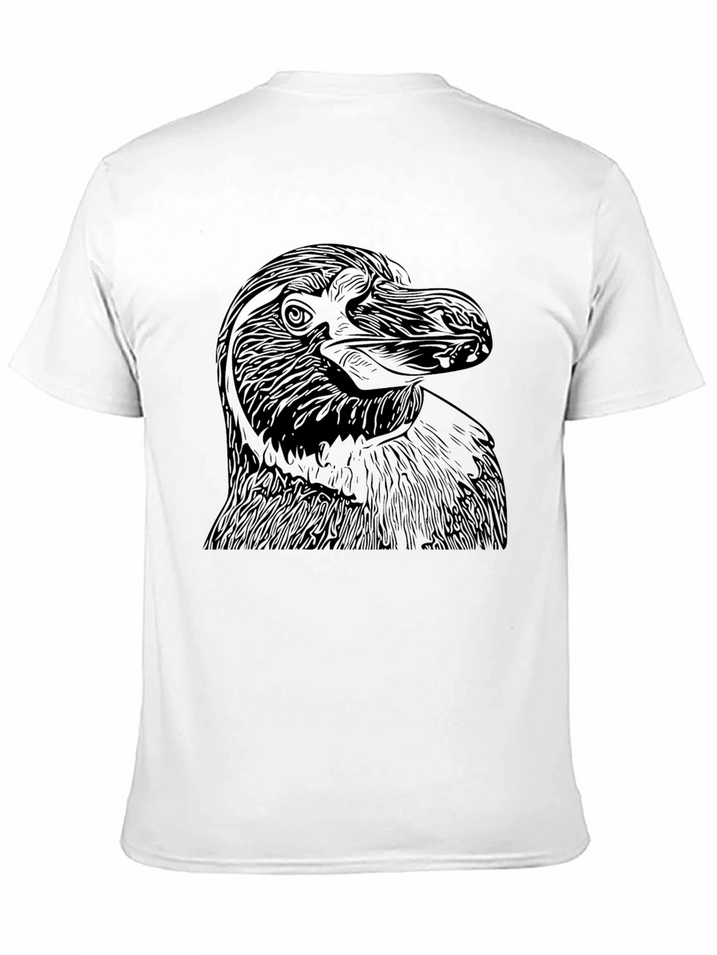 Mens Black T-Shirt with Bird Graphic