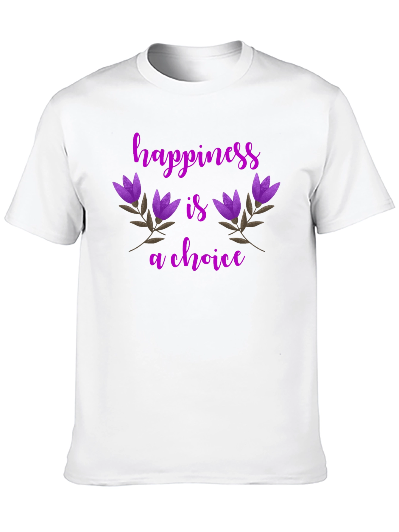 Happiness Is A Choice Floral T-Shirt
