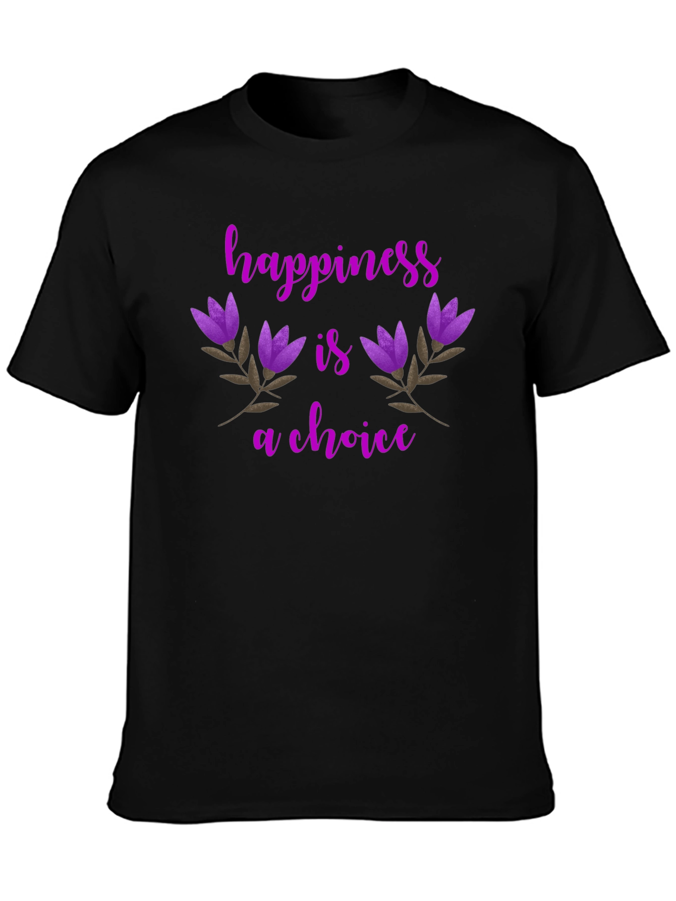 Happiness Is A Choice Floral T-Shirt