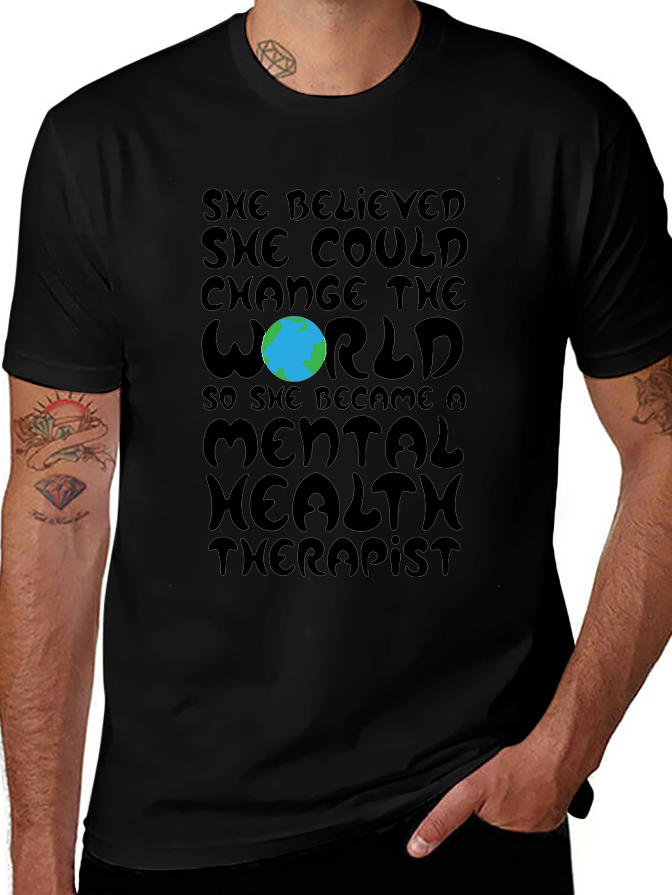 Mental Health Therapist T-Shirt: Change the World Tee