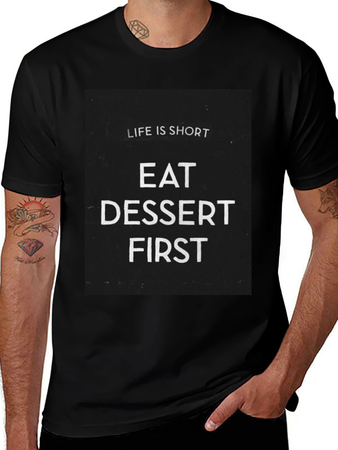Life is Short Eat Dessert First Graphic Tee