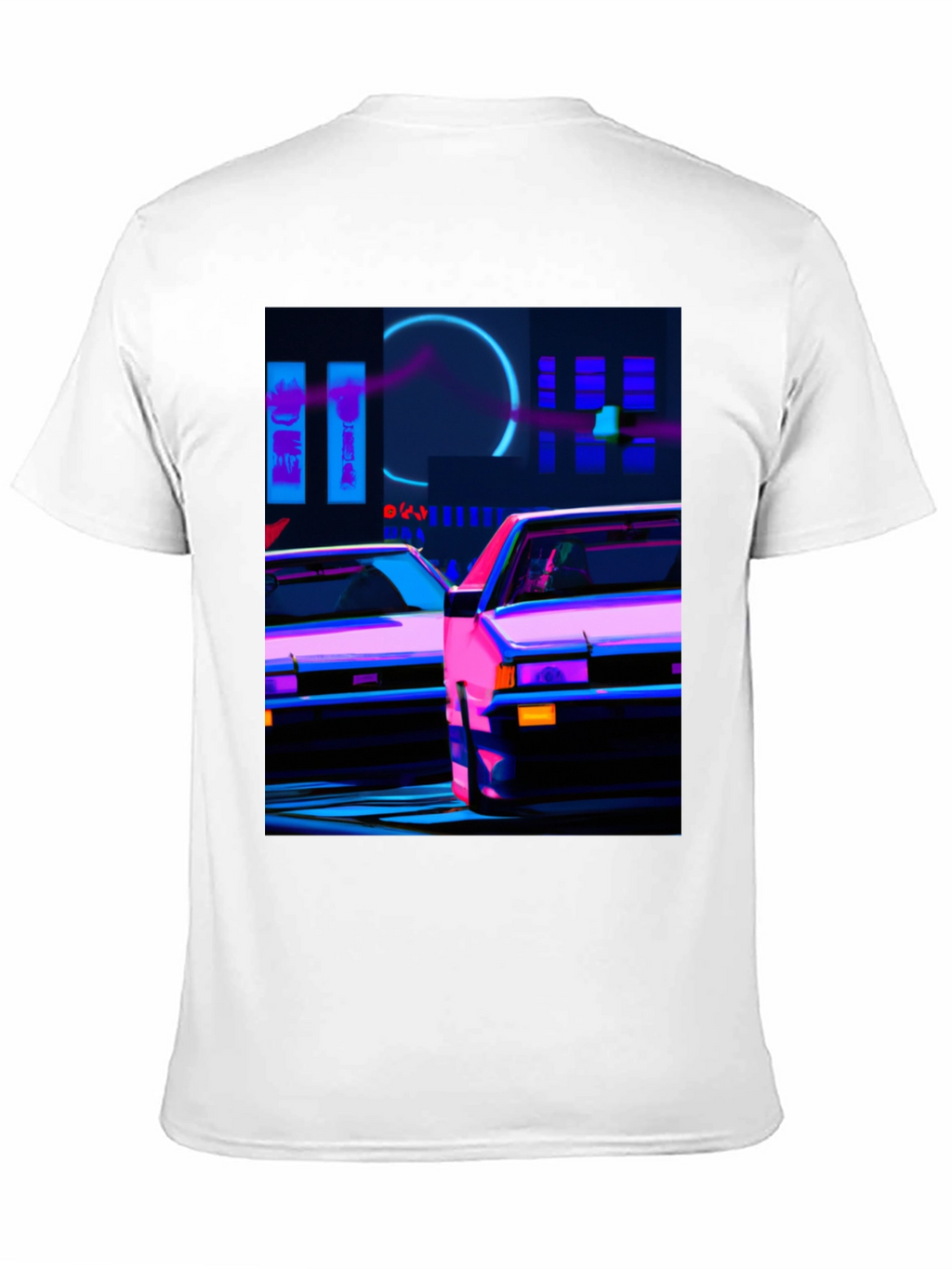 Cyberpunk Car T-Shirt - Neon City Style