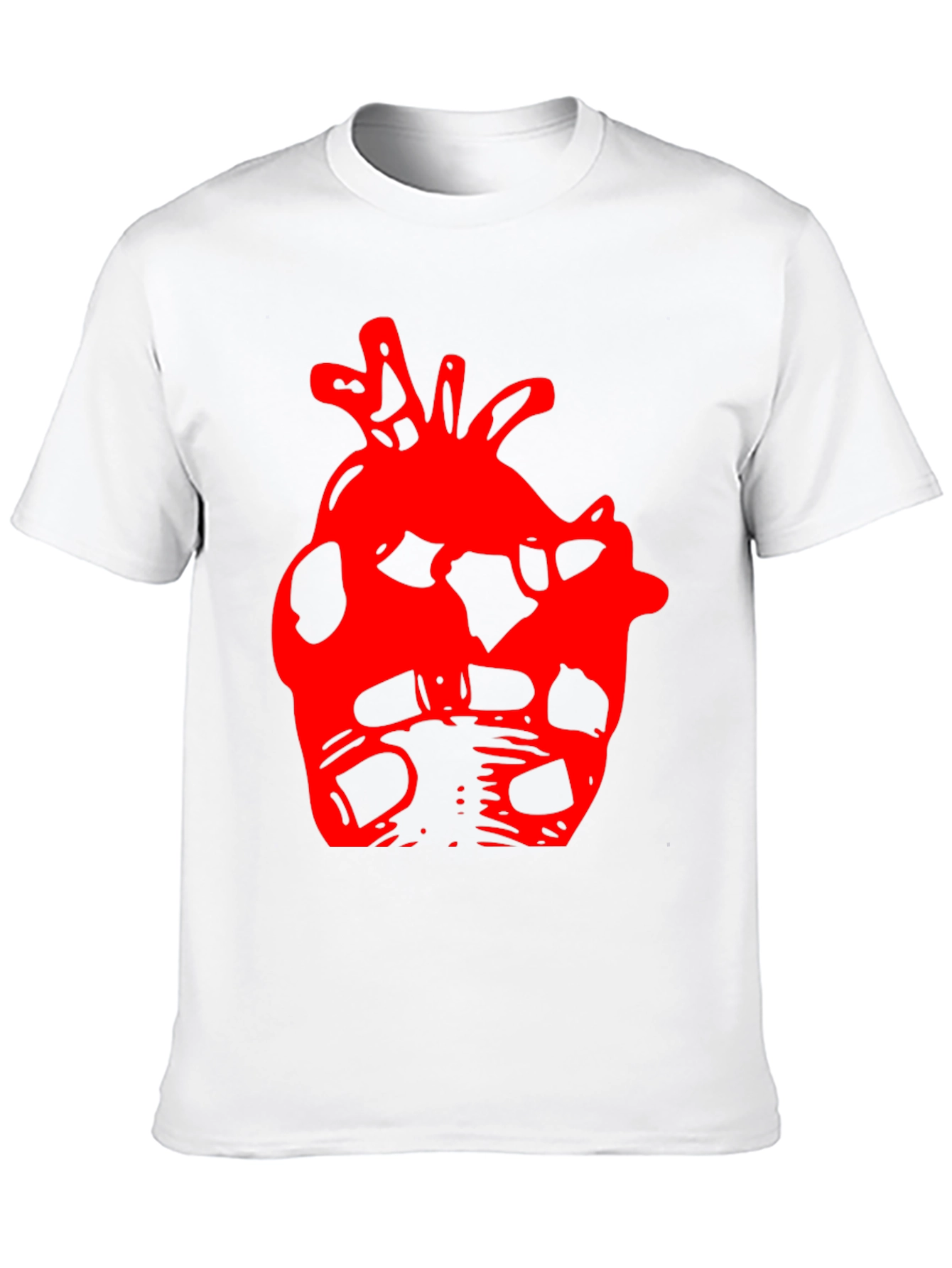 Abstract Heart Graphic Black T-Shirt