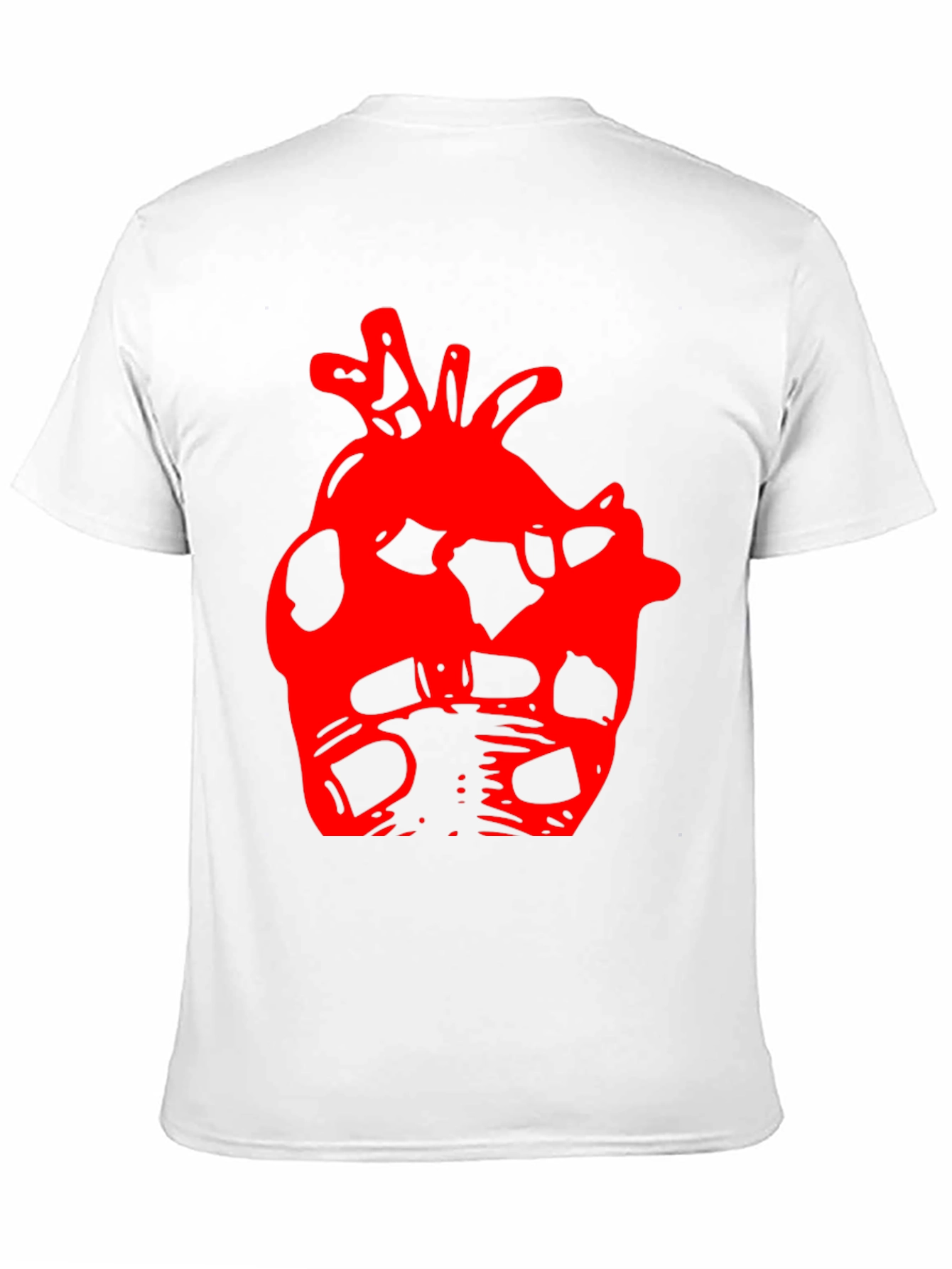 Abstract Heart Graphic Black T-Shirt